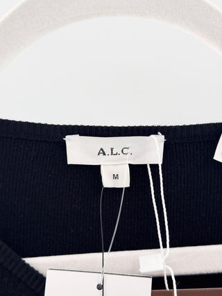 A.L.C. Chic black cut-out knit dress, M