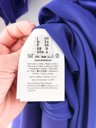 Alberta Ferretti Stunning royal blue satin gown, 4