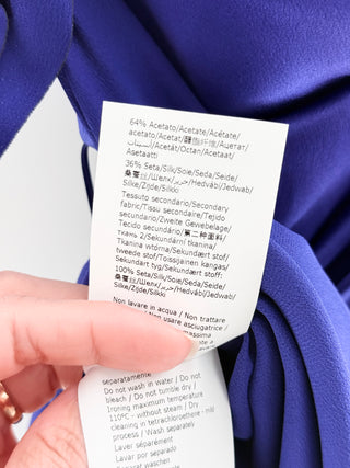 Alberta Ferretti Stunning royal blue satin gown, 4