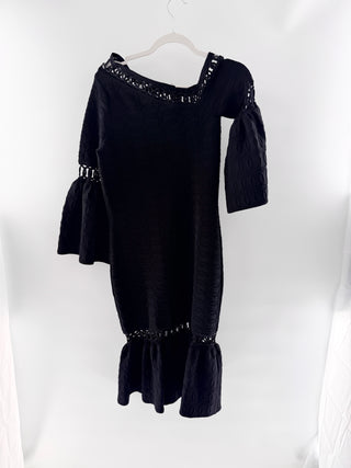 Jonathan Simkhai Chic textured black mini dress, M