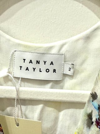 Tanya Taylor Blaire Floral Print Silk-Blend Wrap Flounce Dress Multicolor Womens Size 2