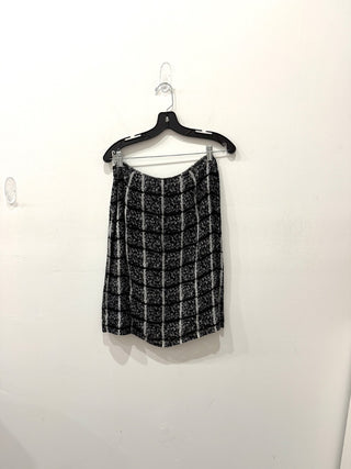 Cheap & Chic By Moschino Checkered Straight Pencil Skirt Black Womens Size US 10