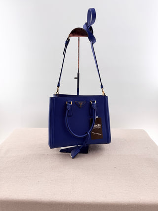 Prada galeria saffiano leather toe bag with long strap, S