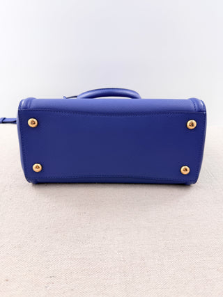 Prada galeria saffiano leather toe bag with long strap, S