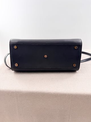 Saint Laurent sac de jour small top handle leather bag with long strap