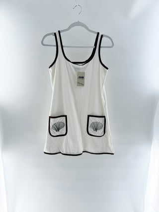 Tuckernuck Embroidered seashell mini dress coverup, XS