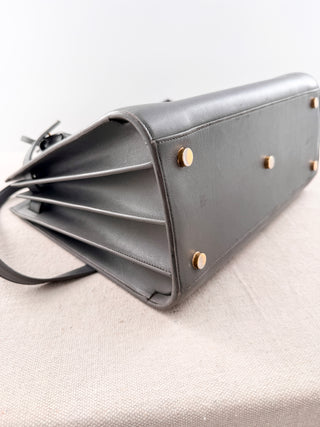 Saint Laurent sac de jour small top handle leather bag with long strap