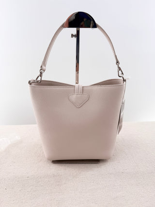 Longchamp rosseau XS leather bucket bag with strap