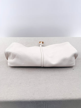Elisabetta Franchi leather large clutch bag with charm