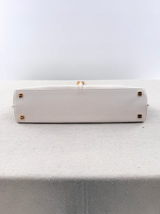 Elisabetta Franchi leather large clutch bag with charm