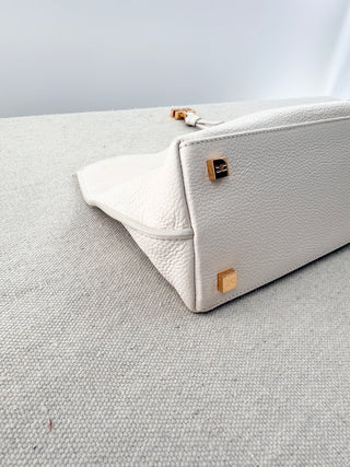 Elisabetta Franchi leather large clutch bag with charm