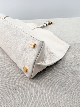 Elisabetta Franchi leather large clutch bag with charm