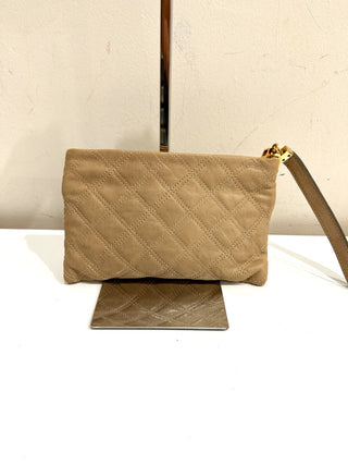 Marc Jacobs Quilted Calfskin Leather Wristlet Bag Beige Women's Compact