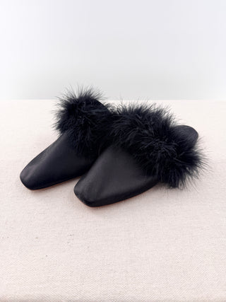 Sleeper Manon Feather Mule Slippers, 41