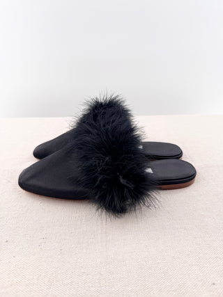 Sleeper Manon Feather Mule Slippers, 41