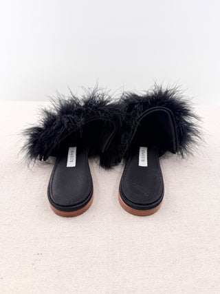 Sleeper Manon Feather Mule Slippers, 41