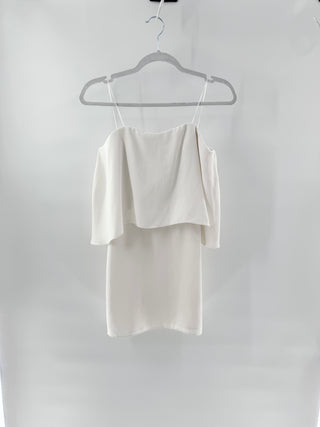 Amanda Uprichard Topanga Strapless Overlay Mini Dress White Women's Medium