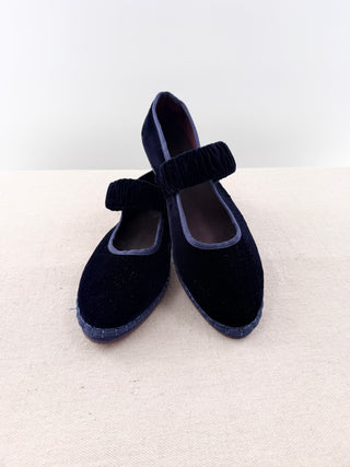 Flabelus Mafalda Molly Velvet Mary Jane Flat, 42