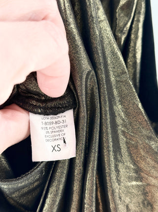koko & palenki Metallic bronze knotted maxi dress, XS