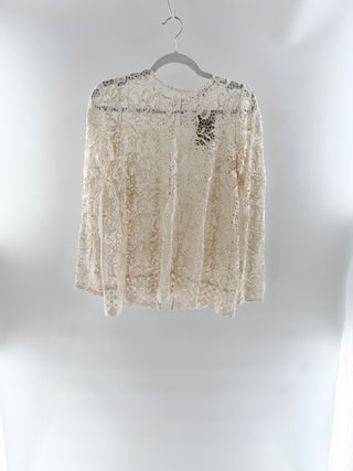Alexis crochet sheer top, XS