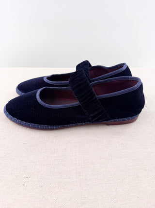 Flabelus Mafalda Molly Velvet Mary Jane Flat, 42
