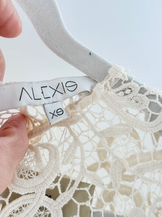 Alexis crochet sheer top, XS