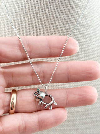Tiffany & Co. wild elephant pendant necklace sterling silver