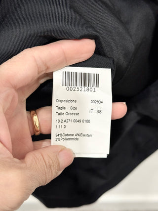 Piazza Sempione Sleeveless Round Neck Midi Shift Dress Black Womens 38 IT / US 2