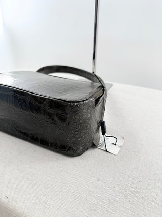 Gianfranco Ferre leather textured necessaire shoulder bag