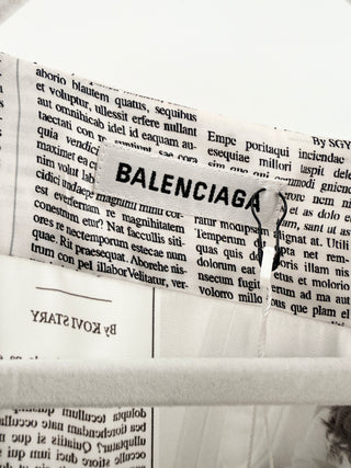 Balenciaga Avant-garde newspaper print wrap dress, 40