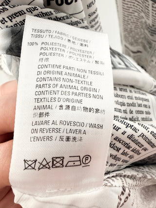 Balenciaga Avant-garde newspaper print wrap dress, 40