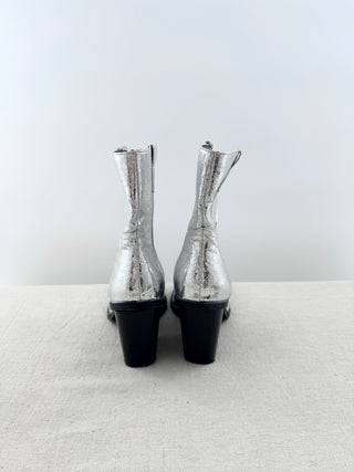 Dolce Vita cowboy metallic leather booties, 6
