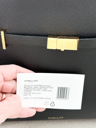 Demellier London the midi hudson leather bag with long strap, midi