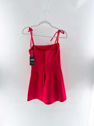 Cynthia Rowley Bonded shoulder ties mini dress, 2
