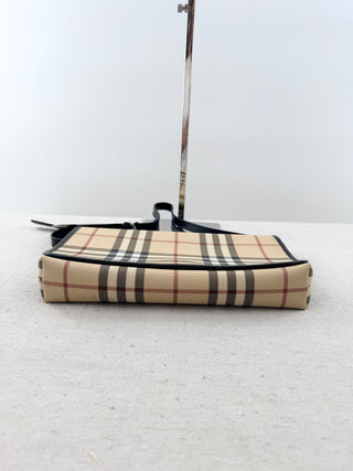 Burberry nova check coated canvas shoulder bag
