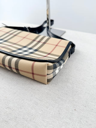 Burberry nova check coated canvas shoulder bag