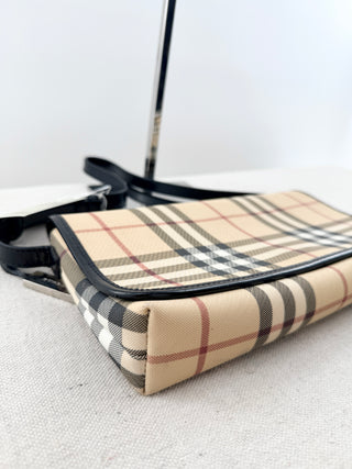 Burberry nova check coated canvas shoulder bag