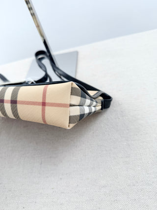 Burberry nova check coated canvas shoulder bag
