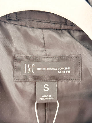 I.N.C Shiny black sequin tuxedo blazer, S