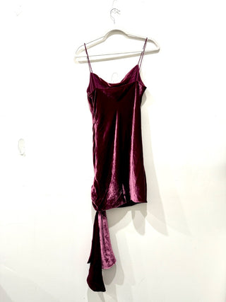 Cinq a Sept Velvet Ryder Spaghetti Strap Cowl Neck Mini Dress Gooseberry Women 2