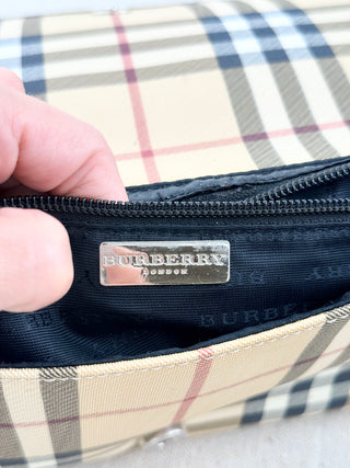 Burberry nova check coated canvas shoulder bag