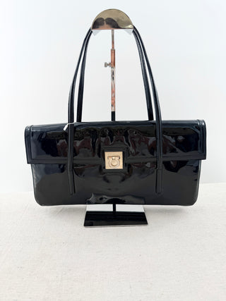 Ferragamo patent leather vintage bag with gancini buckle