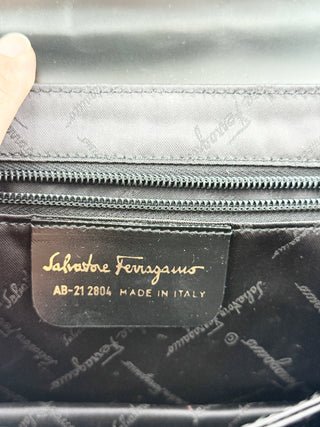 Ferragamo patent leather vintage bag with gancini buckle