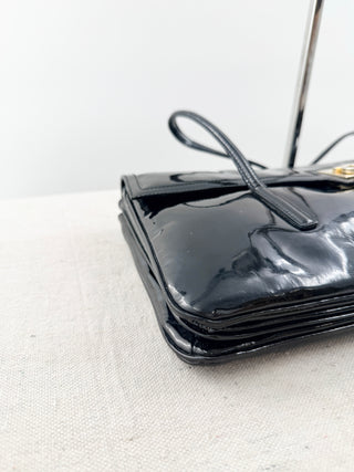 Ferragamo patent leather vintage bag with gancini buckle
