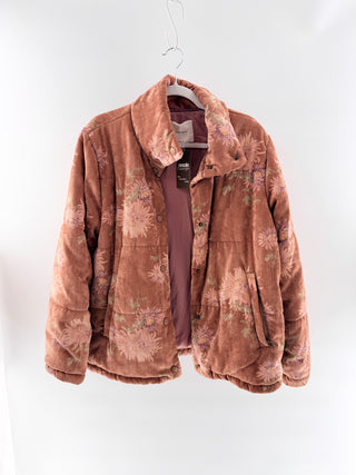 Anthropologie tapestry soft coat jacket, L