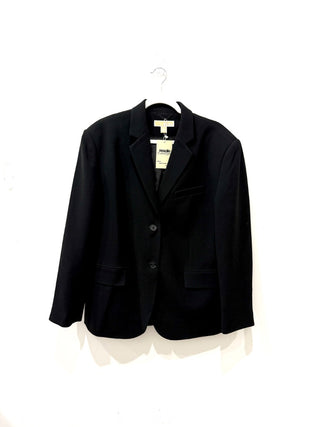 Michael Kors Long Sleeve Single Breasted Oversized Blazer Black Womens Size XS