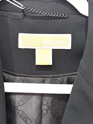 Michael Kors Long Sleeve Single Breasted Oversized Blazer Black Womens Size XS