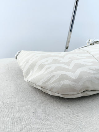 Fendi vintage zebra canvas hobo bag with FF logo tag