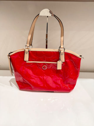 Coach vintage large size patent leather bag