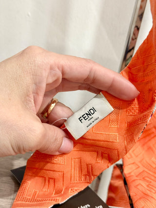 Fendi silk two sides twilly scarf